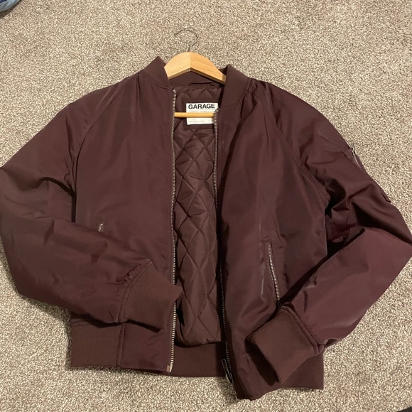 Garage Bomber Jacket Burgundy